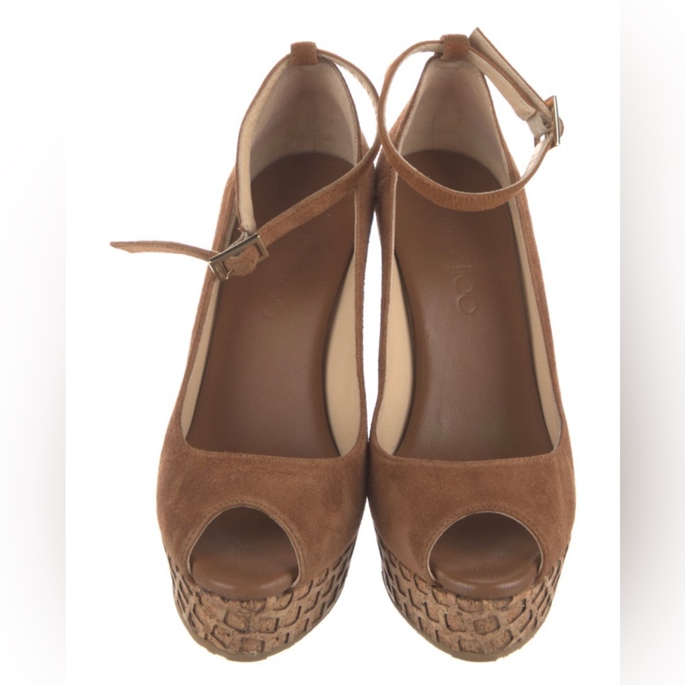 Jimmy Choo Suede Lasercut Accents Pumps